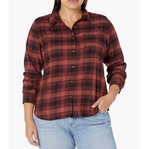 Carhartt NEW Women's RUGGED FLEX Hamilton Red & Black Flannel Shirt Size XXL NWT